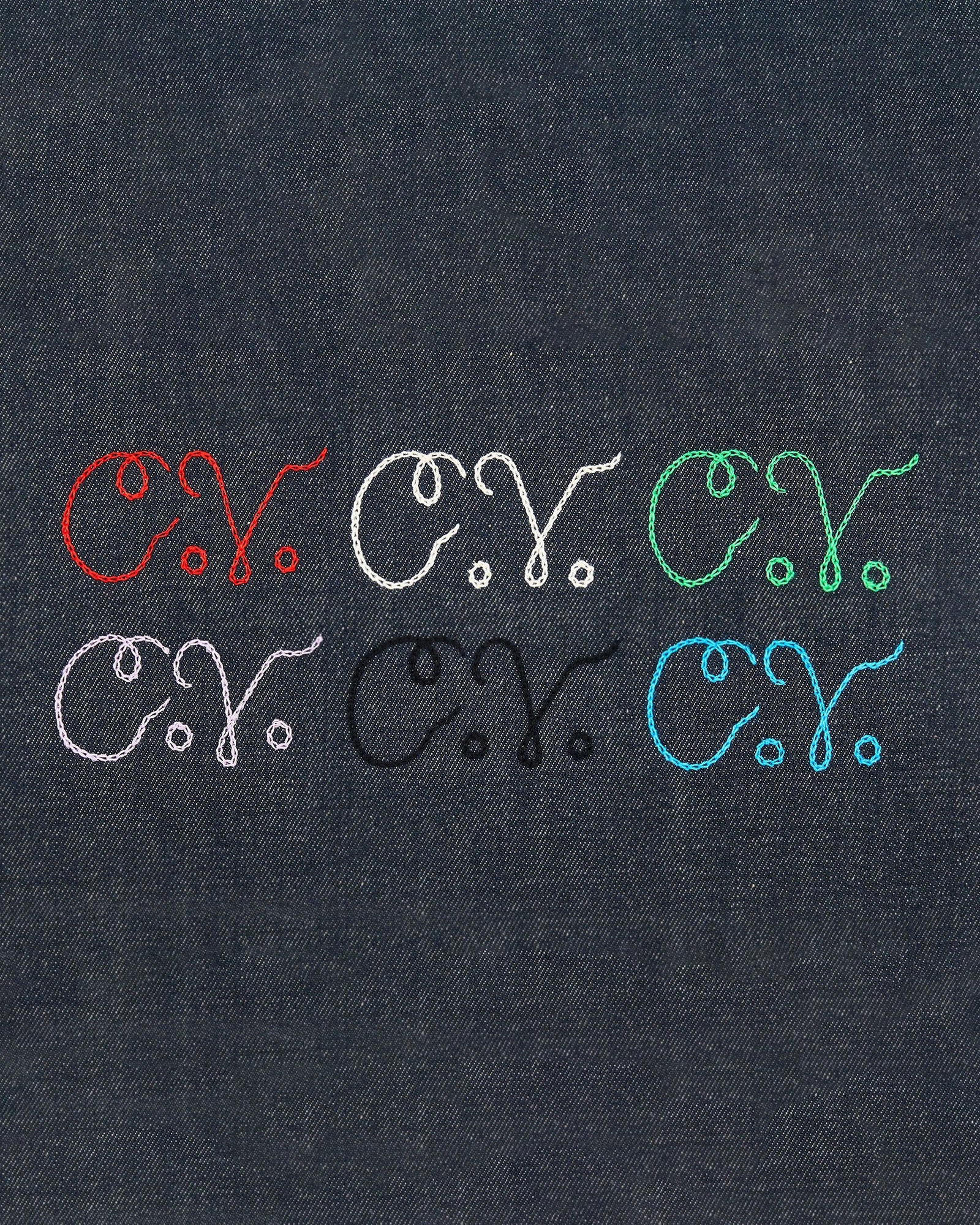 Cursive Font Embroidered Monogram Color Options