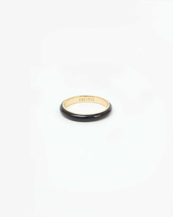 Black Enamel Stacking Ring