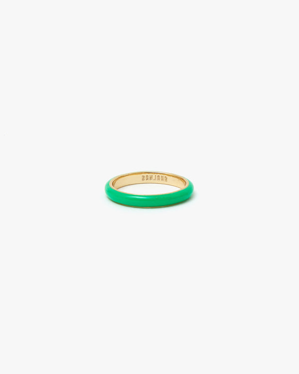 Emerald Enamel Stacking Ring
