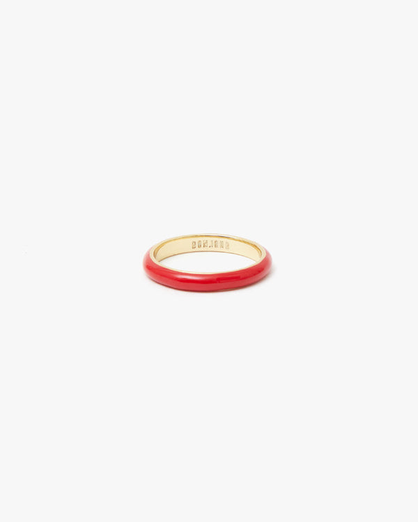 Poppy Enamel Stacking Ring