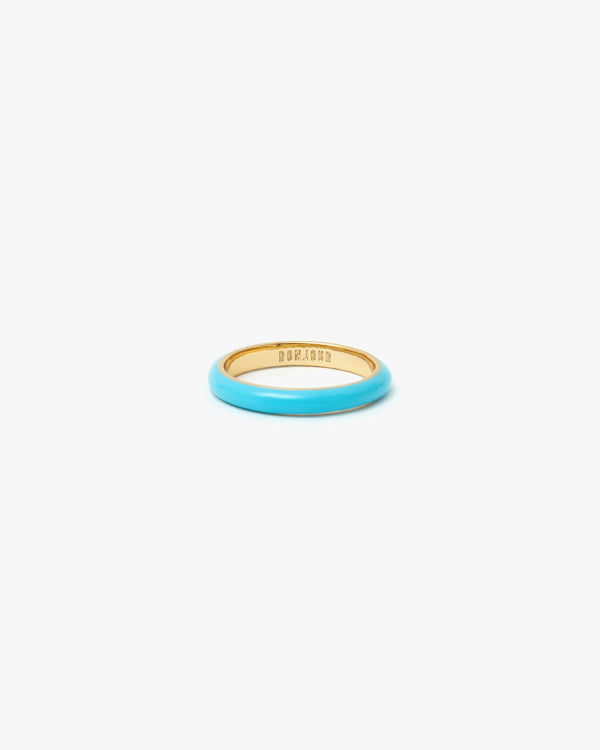 Turquoise Enamel Stacking Ring