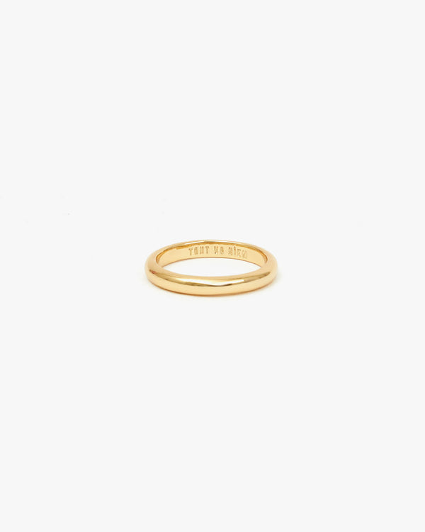 Yellow Gold Enamel Stacking Ring
