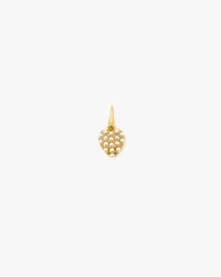 Vintage Gold Encrusted Pearl Heart Charm
