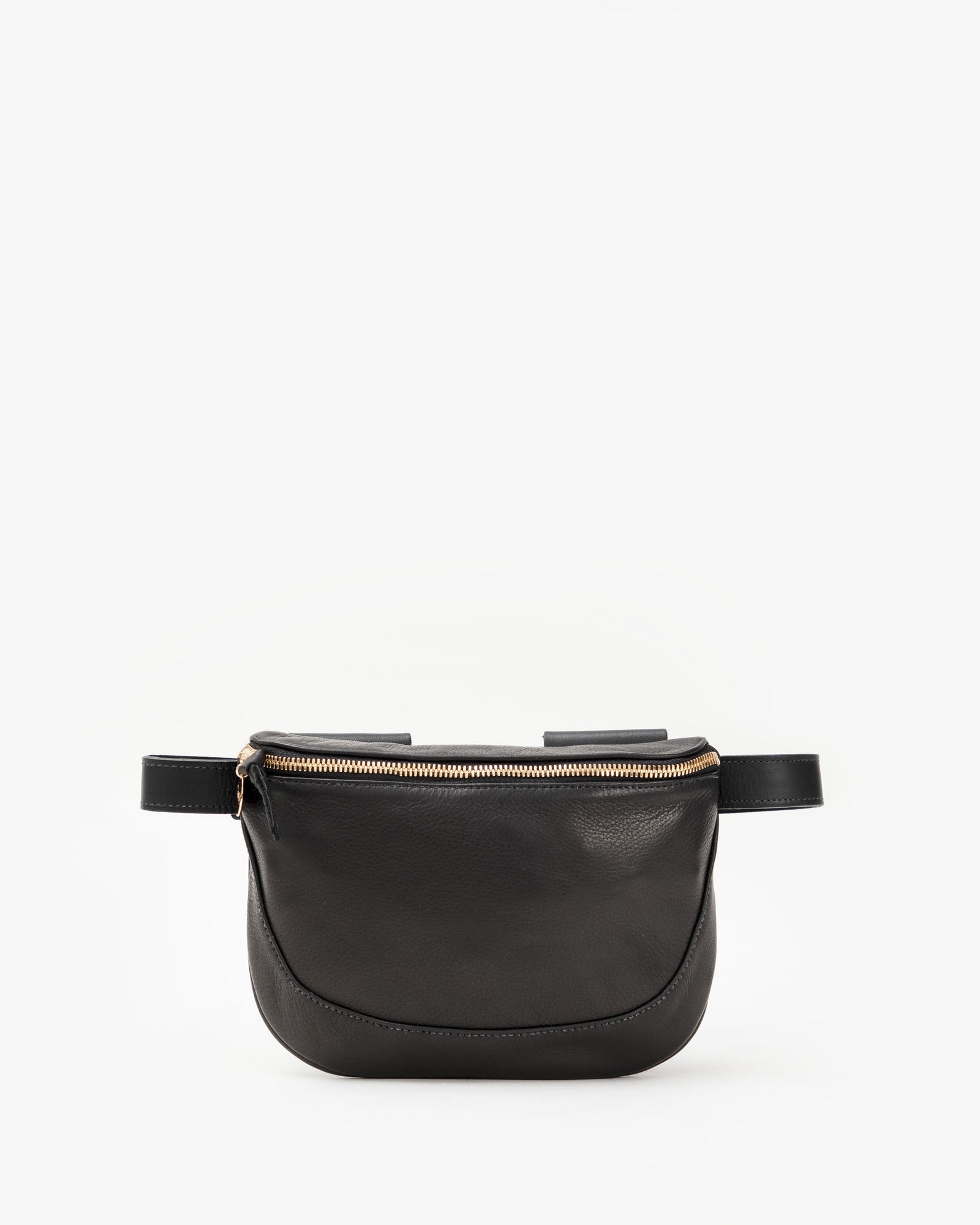 Clare V. Fanny Pack in Black Vlvt Leather