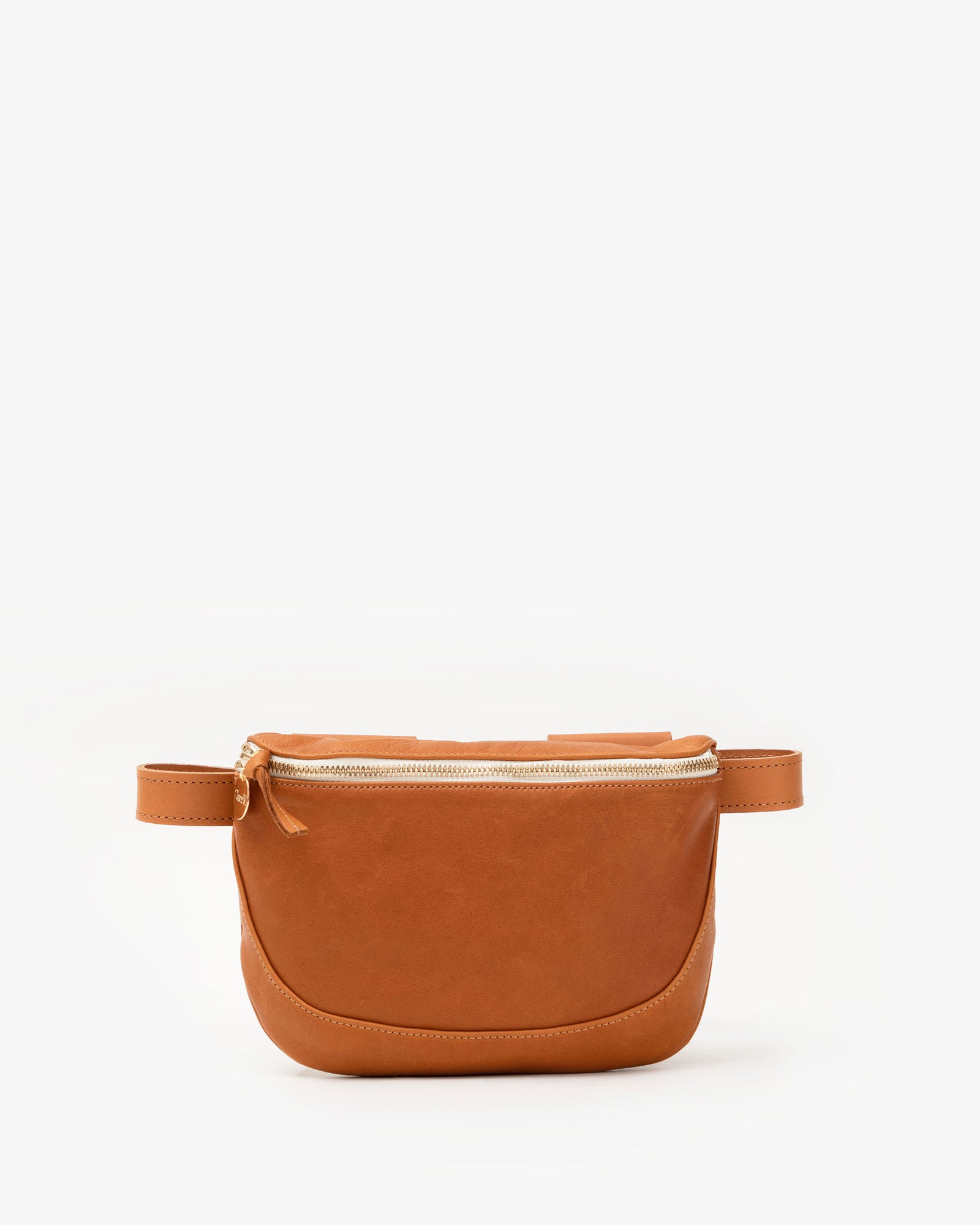 Clare V. Leather Fanny Pack in Tan Neptune