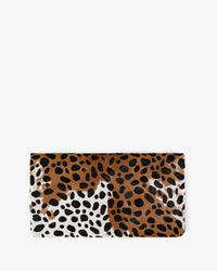 Foldover Clutch in Leopard Hair - Back