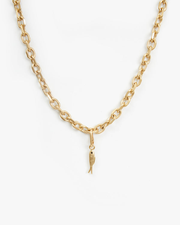 Sardine Charm on the Charm Chain Necklace