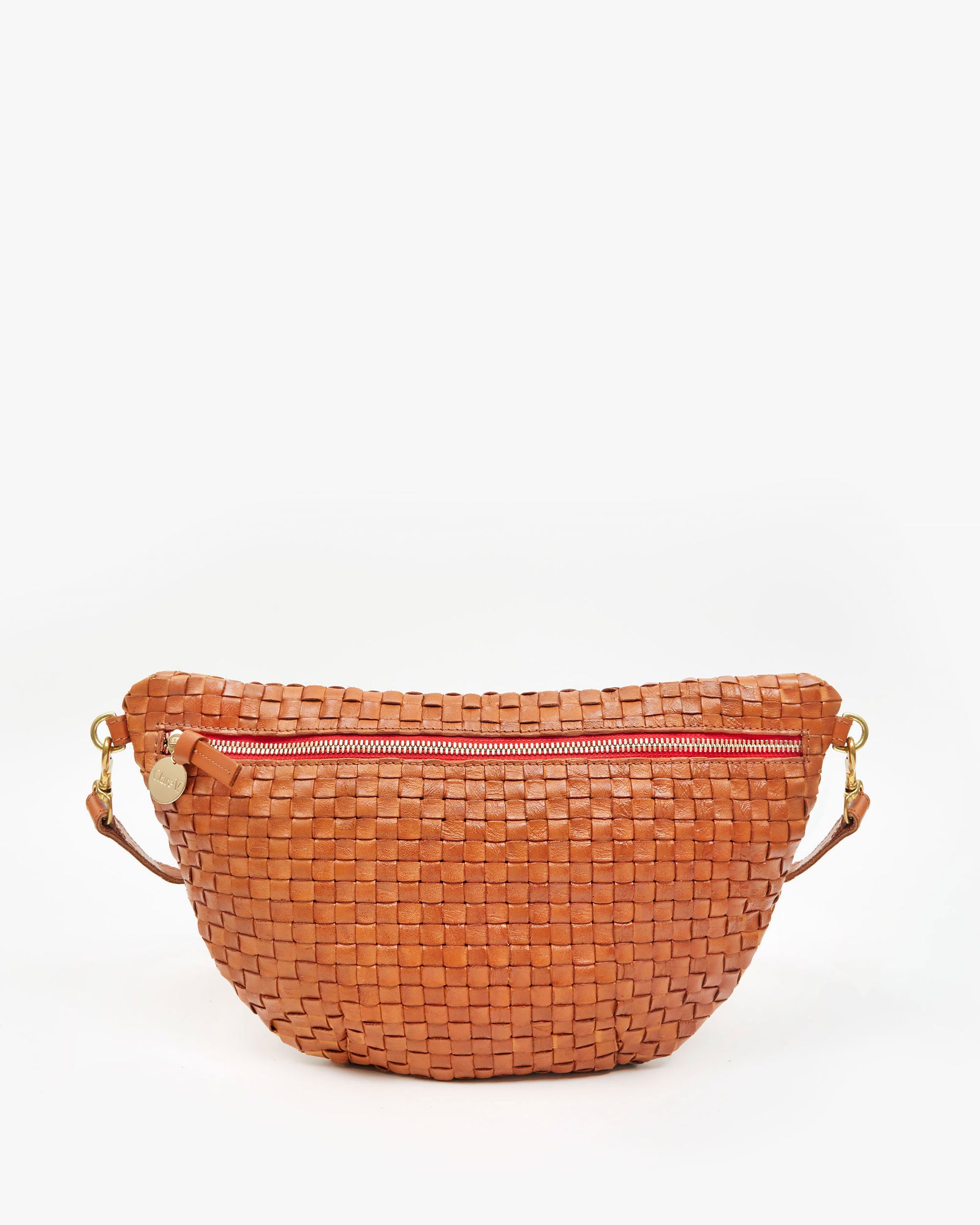 Clare V, Bags, Clare V Woven Checkered Black Cream Belt Bag Fanny Pack  Crossbody Bag