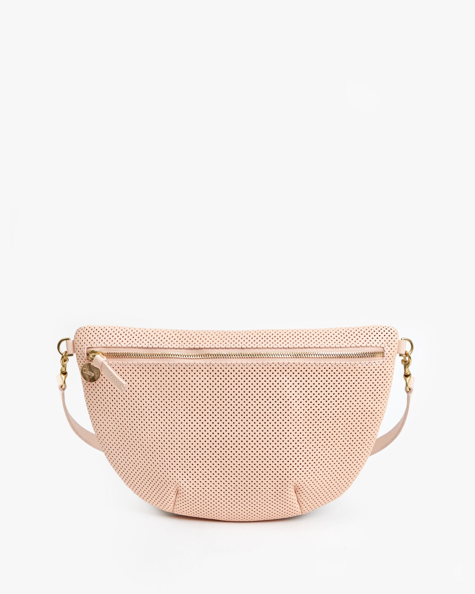 Blush Perforated Leather Petit Tote