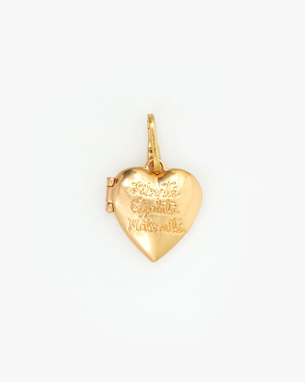 Heart Locket with Liberte, Egalite, Maternite Engraving On the Front