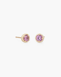 pink sapphire Big Dot Studs