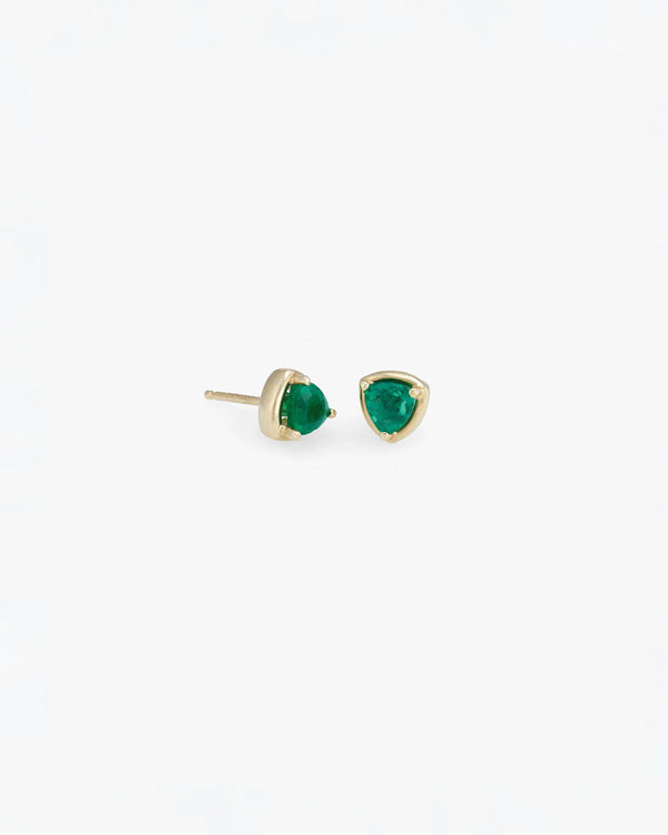 Kathryn bentley Emerald Tiny Prism Stud