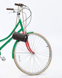 CV x Linus Bike with the Black Bari Hanging off the Handlebars