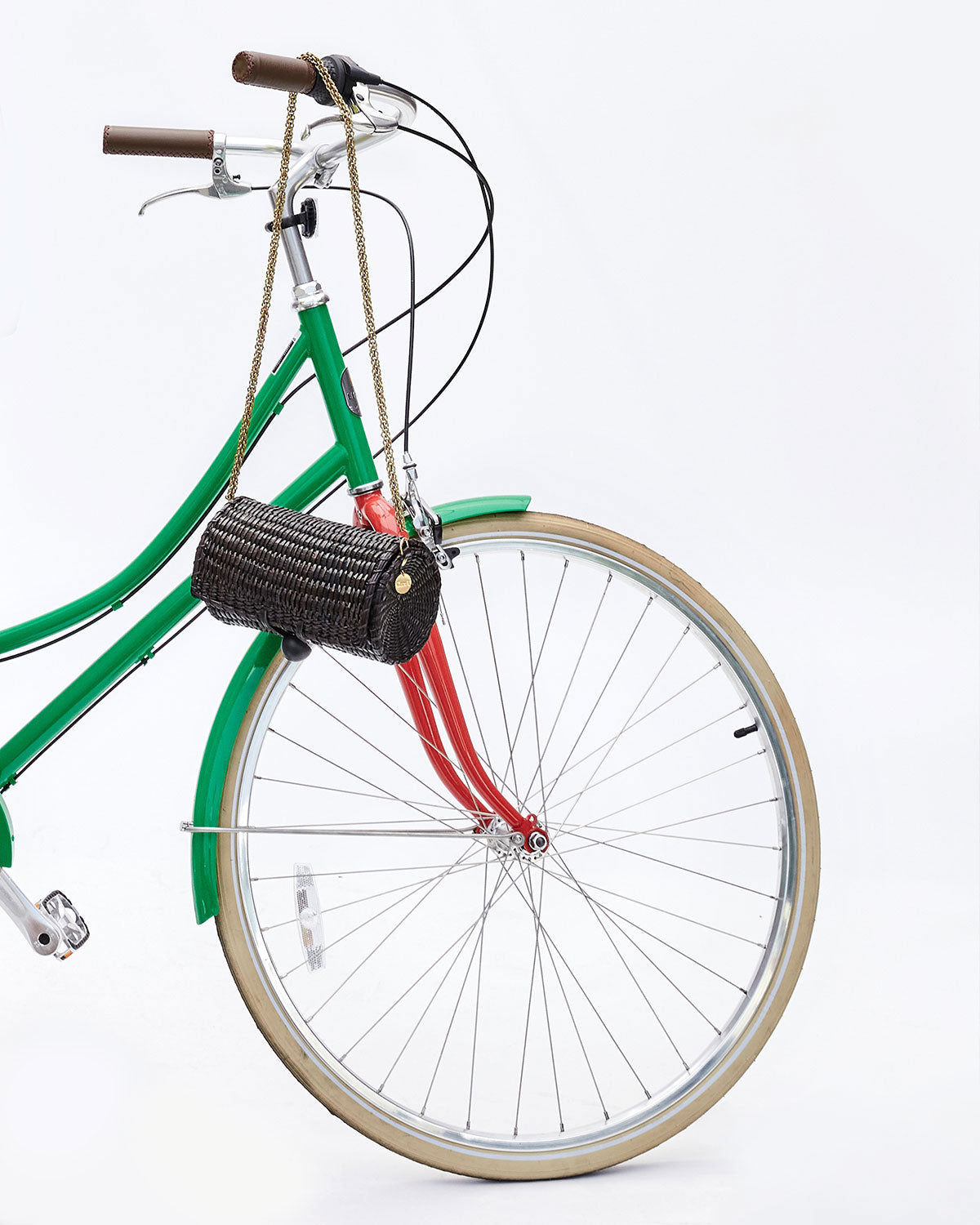 CV x Linus Bike with the Black Bari Hanging off the Handlebars