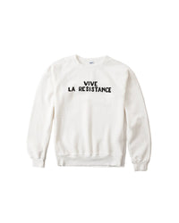 White Vive La Resistance Swetashirt - Front