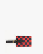 Red & Navy Checkers Luggage Tag