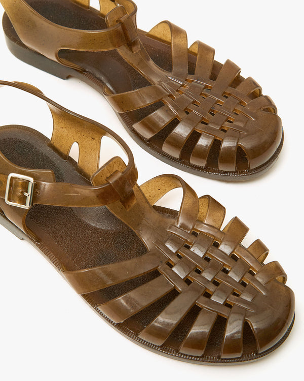 close up of the tops of the Chanvre Sun Jelly Sandals