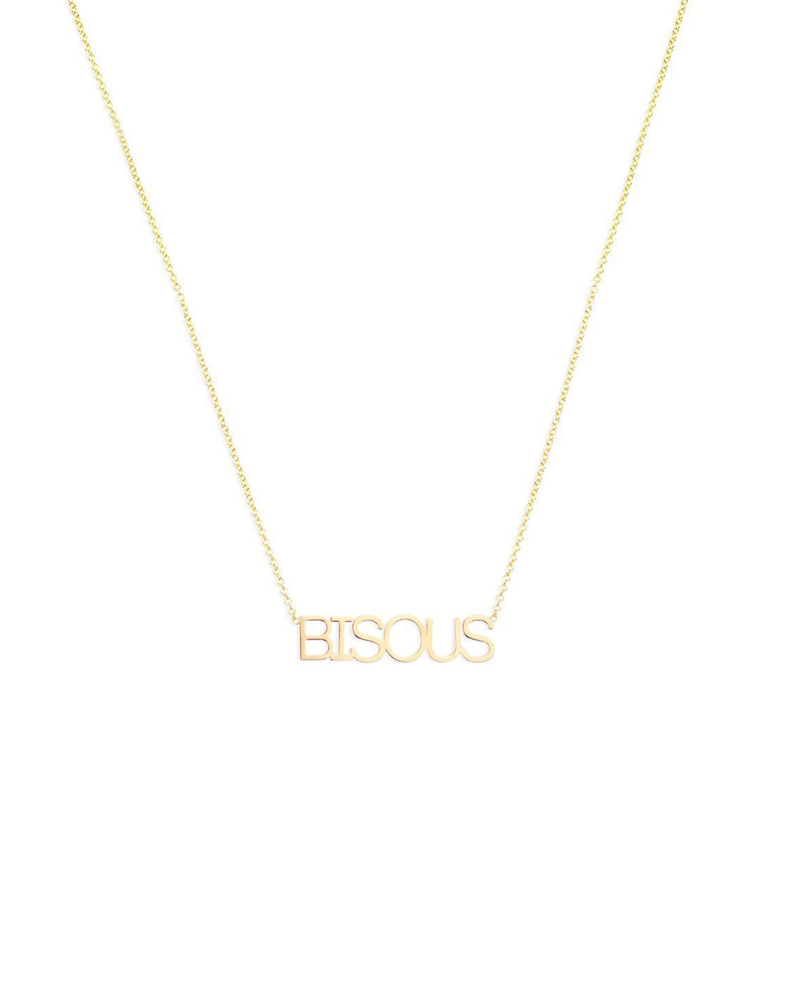 Maya Brenner x Clare V. Bisous Pendant Gold Necklace