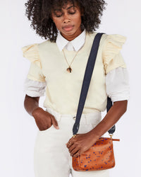 Toffee Splash Midi Sac w/ Black Cotton Webbing Crossbody Strap on Mecca