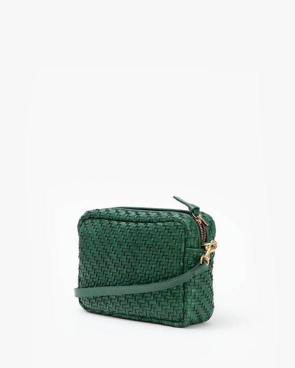 Clare V Midi Sac Diagonal Woven Deep Sea - I Heart Hanalei Beach Boutique