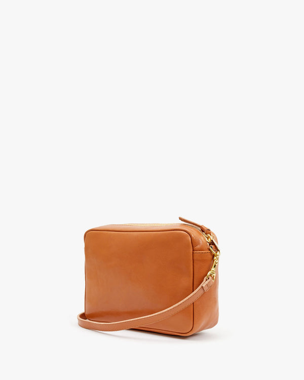 back image of the Natural with Neon Pink Stripe Midi Sac