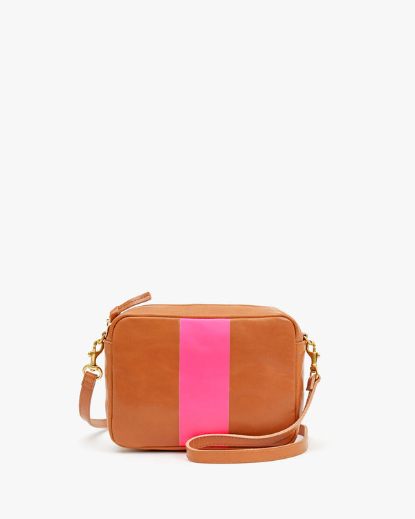 Natural with Neon Pink Stripe Midi Sac