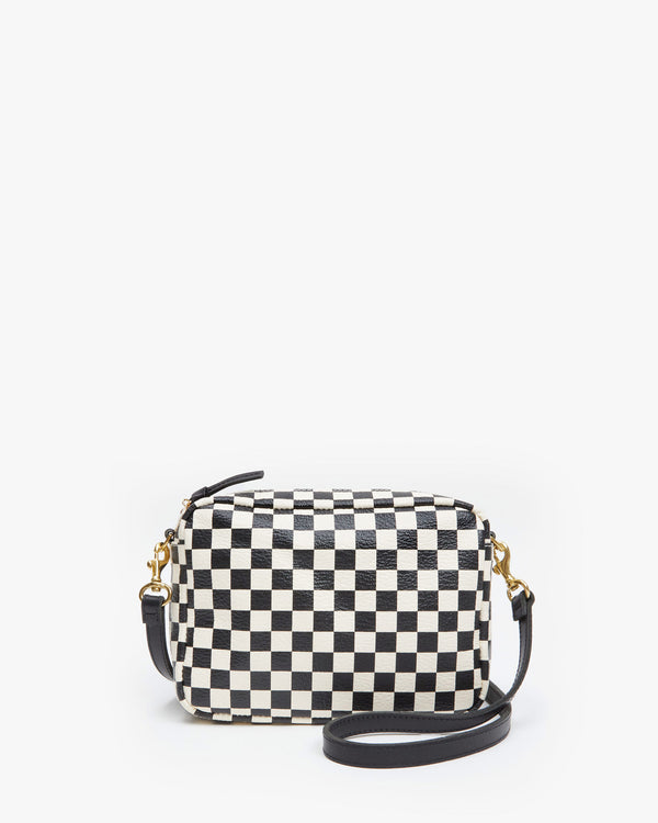 Black & White Checkers Midi Sac