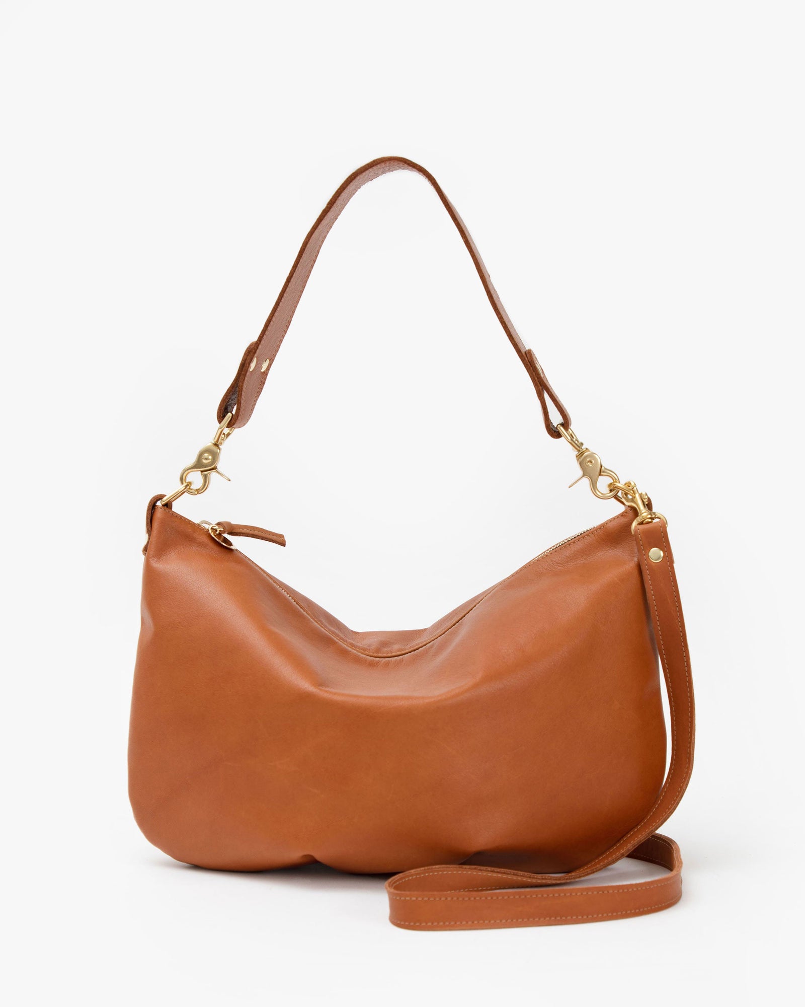 Clare V. Leather Fanny Pack in Tan Neptune