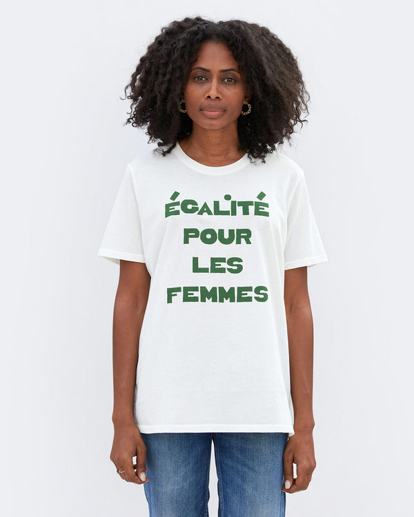 Egalite Pour Les Femmes Original Tee On Mecca Shown Untucked