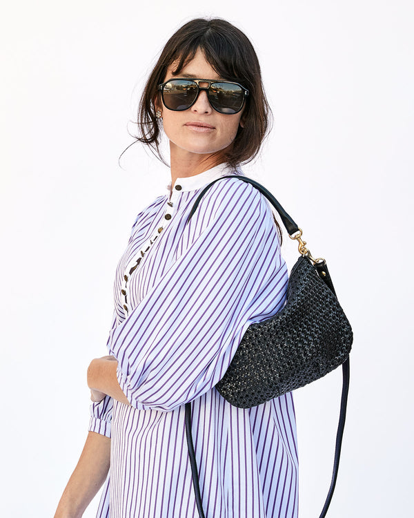Danica with the Black Rattan Petit Moyen on her Shoulder