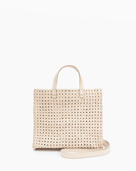 Clare V. Petit Simple Tote - Camel Suede Stripe on Garmentory