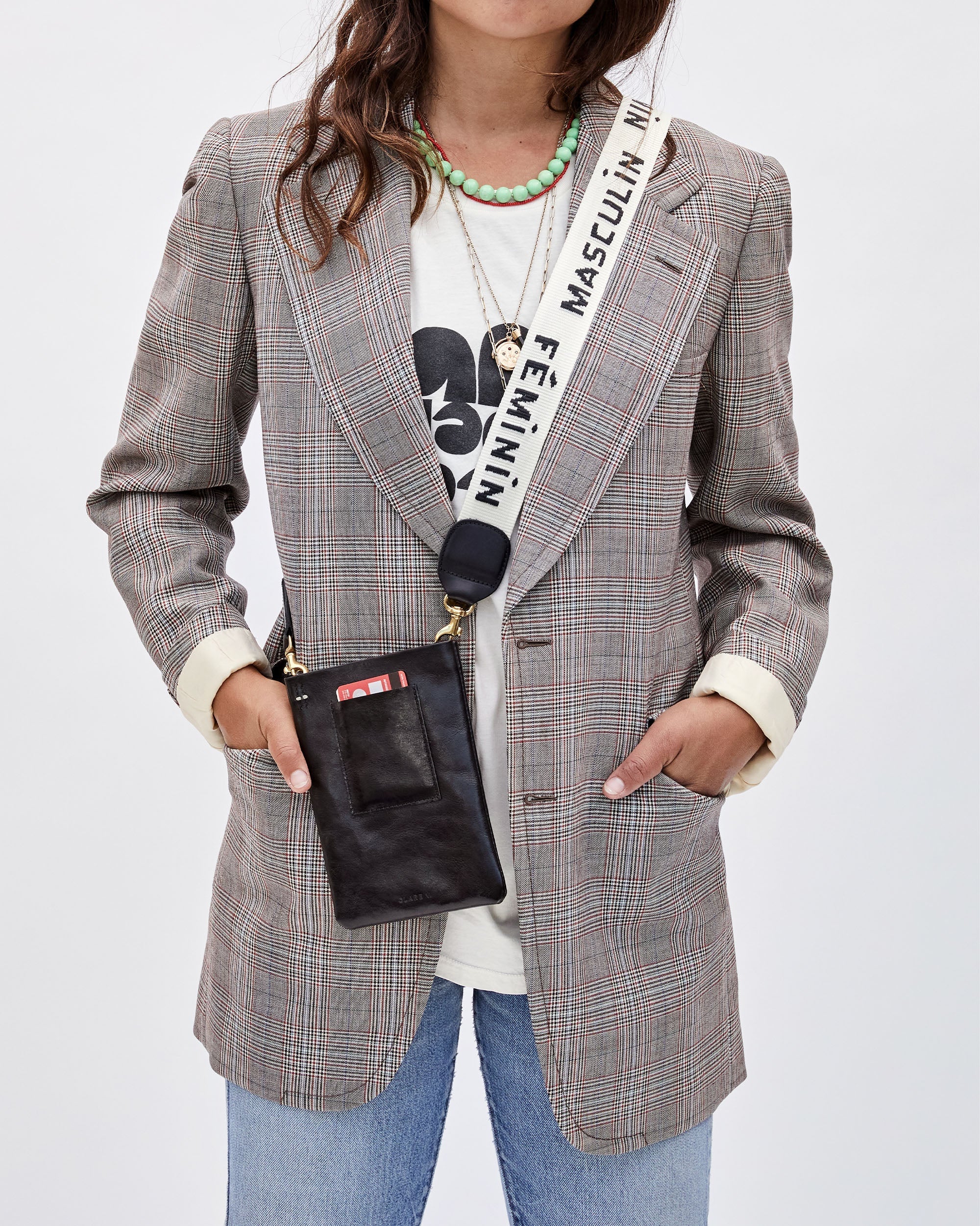 もも様　CLARE VIVIER 黒 レザー ショルダーバッグ Midi Sac – Clare V.