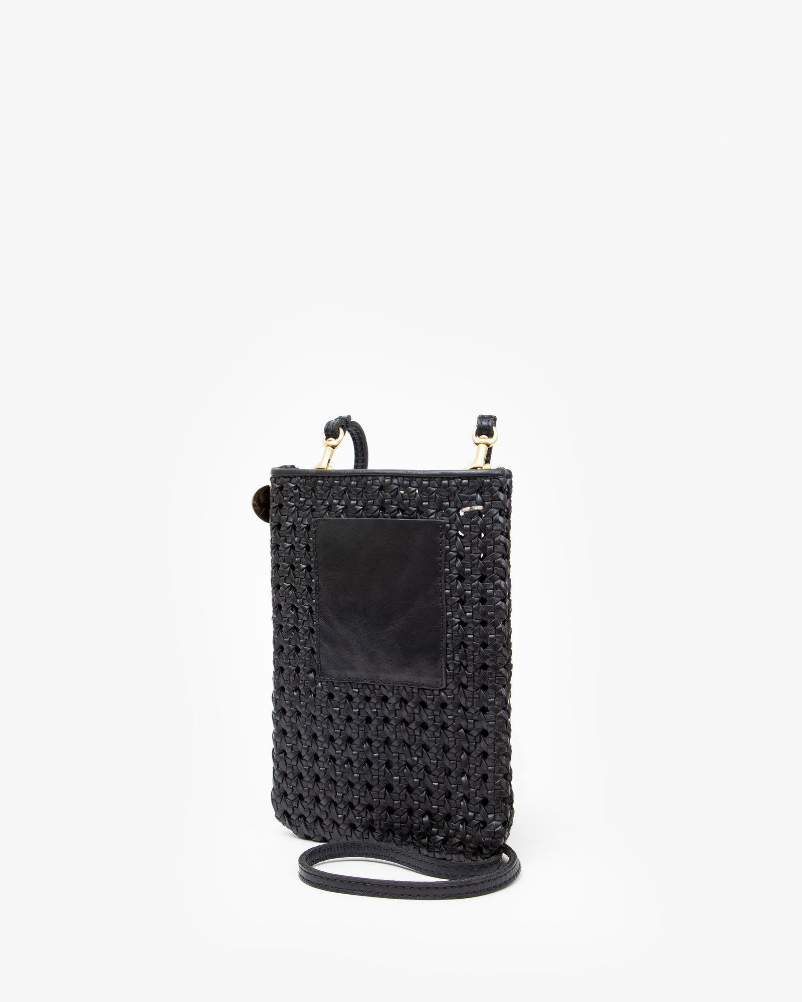 Clare V, Petit Moyen Messenger Bag - Black Rattan