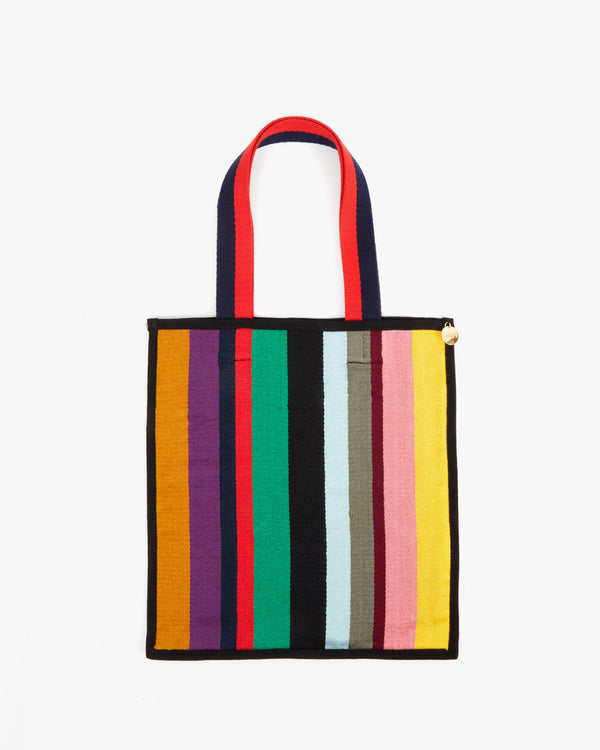 front image of the Multi Stripe Webbing Ribbon Tote