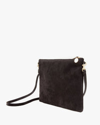 Clare V Black Suede Top Handle Crossbody Strap Stripe Detail Magnetic Close  Bag — Labels Resale Boutique