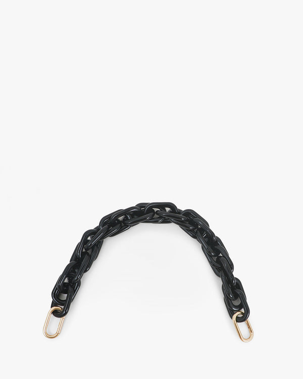 Black Leather Link Shoulder Strap – Clare V.
