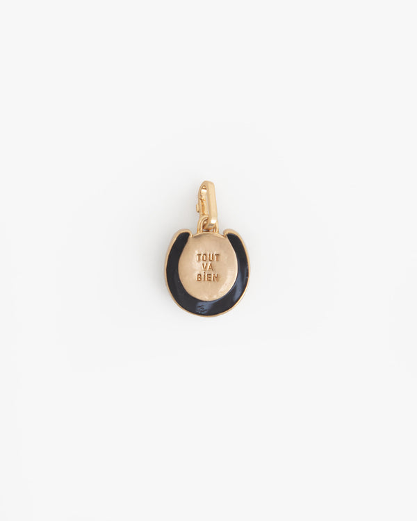 Back of the Jade Stone Horseshoe Charm 