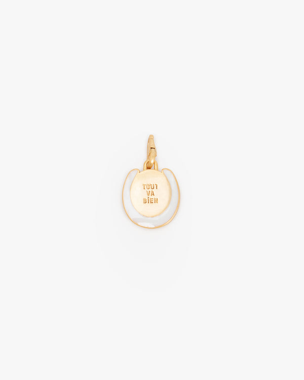 Back of the Coral Stone Horseshoe Charm
