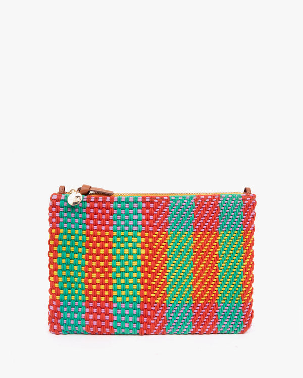 Multi Condesa Plaid Summer Flat Clutch w/ Tabs