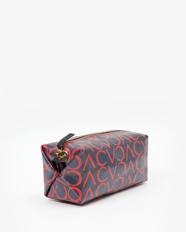 Navy and red repeat CV Toiletry Case 