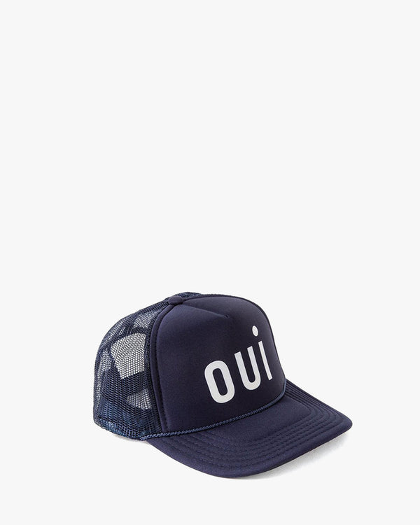 Trucker Hat - Navy w/ White Oui