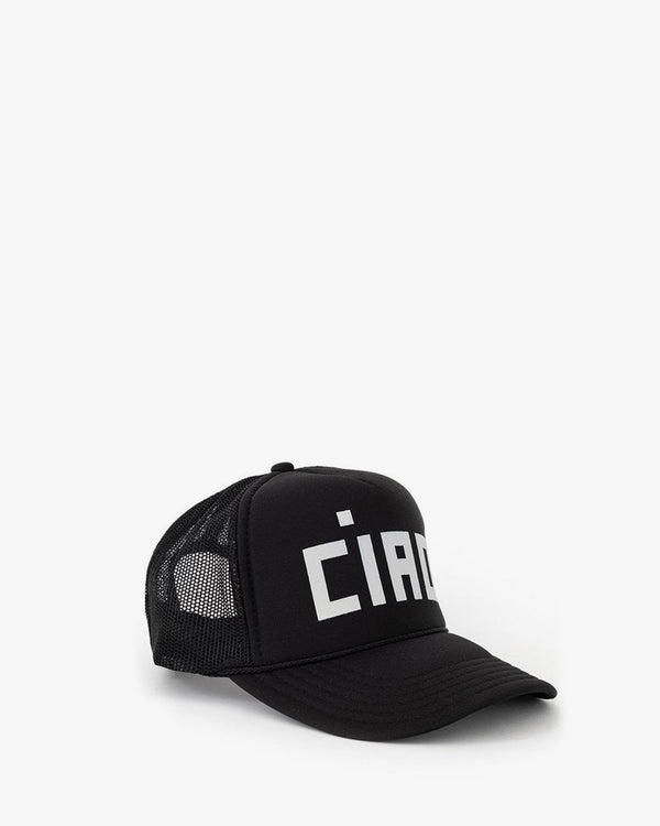 Black Ciao Trucker Hat - Side