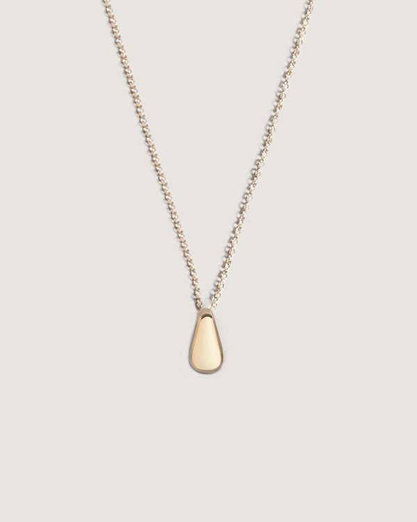 14k Gold Teardrop Necklace
