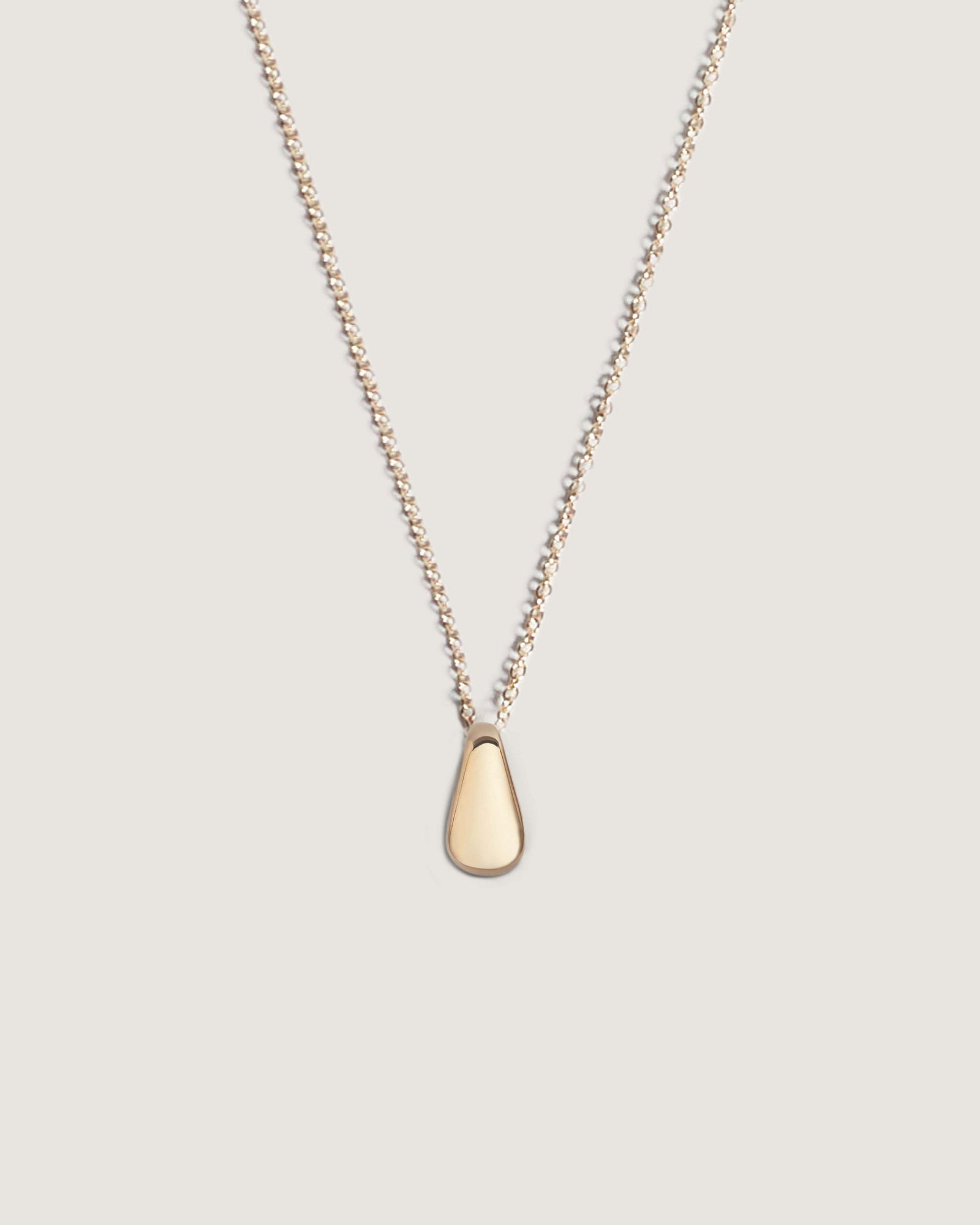 14k Gold Teardrop Necklace