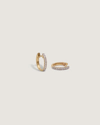 kinn studio Pavé Hoop Huggie Earrings