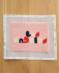 CV x Loop Canvas Needlepoint Kit in Blush with Bleu Blanc Rogue Los Angeles Print