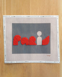 Partially Completed CV x Loop Canvas Needlepoint Kit